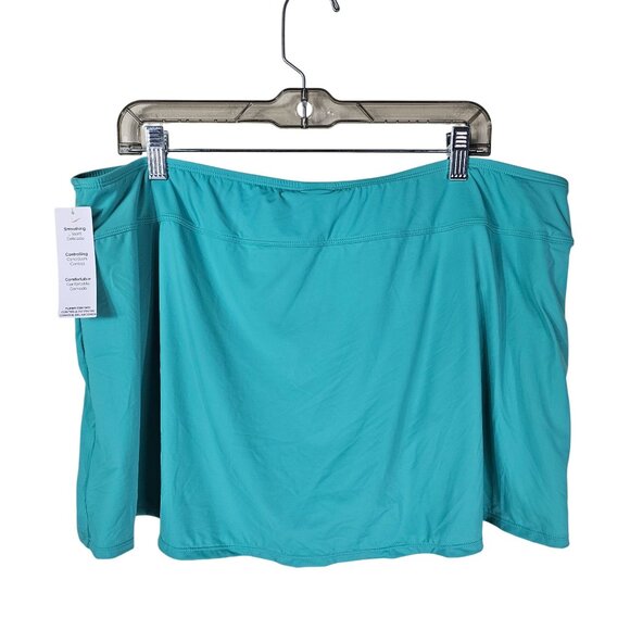 Jantzen Turquoise Womens Tummy Control Swim Skirt Size 20W Poolside Beach Resort - Picture 2 of 8